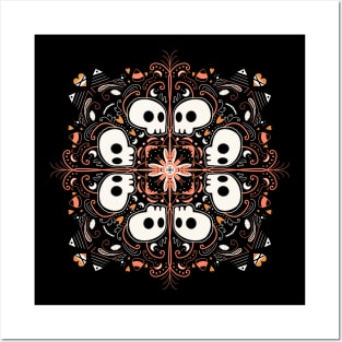 Skulls Mandala Posters and Art